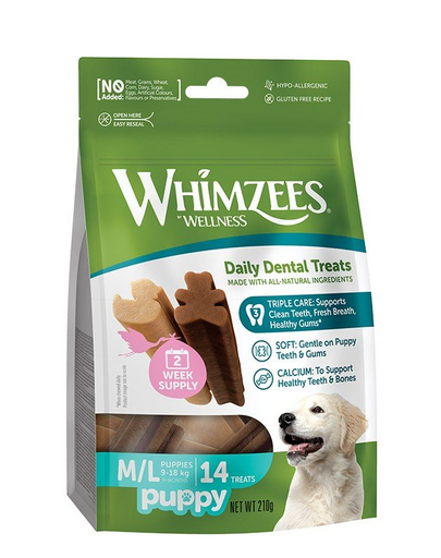 WHIMZEES Snack dentitie Puppy M/L pentru catelusi 14 buc