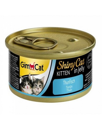 GIMCAT Shiny Cat Kitten Tuna 70 g Conserva pentru pisoi, cu ton in aspic