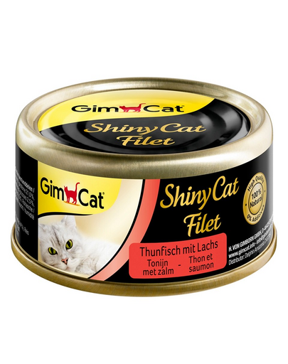 GIMCAT Shiny Cat Filet Tuna&Salmon 70gConserva hrana pisici, cu ton si somon in sos