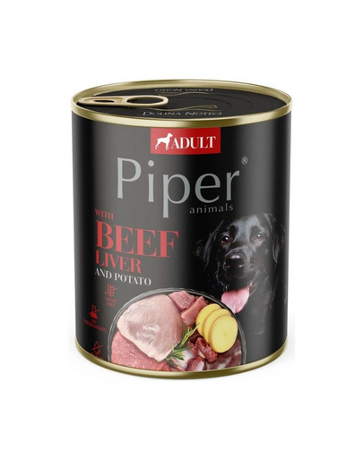 PIPER Hrana umeda cu ficat vita si cartofi pentru caini 800g