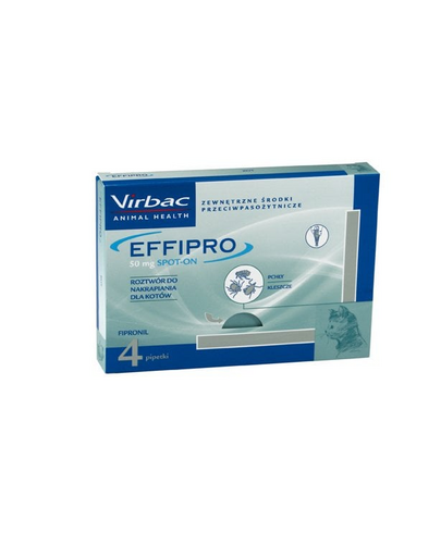 VIRBAC Effipro Spot-On tratament antiparazitar pentru pisici - 4 pipete