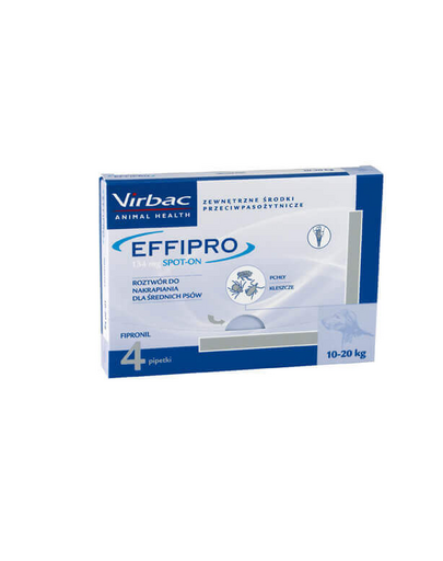 VIRBAC Effipro Spot-On pentru talie medie M - 4 pipete