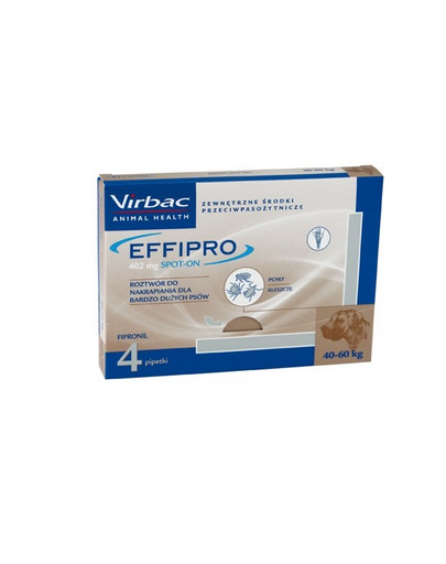 VIRBAC Effipro Spot-On pentru câini de talie foarte mare XL - 24 pipete