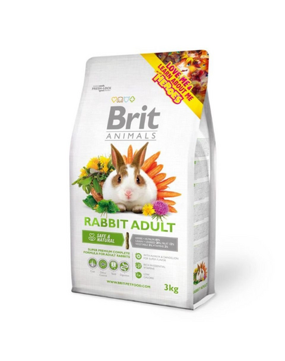 BRIT ANIMALS Rabbit Adult Complete 3kg hrana iepuri adulti