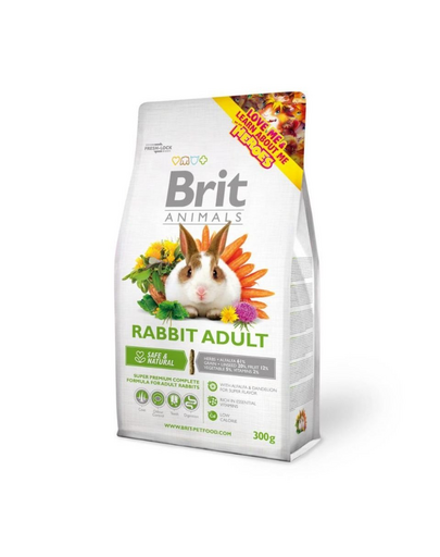 BRIT ANIMALS Rabbit Adult Complete 300g hrana pentru iepuri adulti