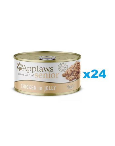 APPLAWS Cat Senior Chicken in Jelly Conserve mancare pisica senioara, cu pui in aspic 24x70 g