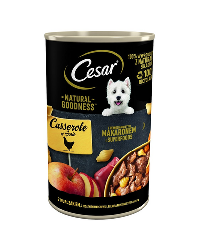 CESAR Conserve hrana caini 24x400g cu pui, morcovi, mar si paste in sos