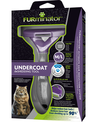 FURMINATOR Undercoat deShedding pentru pisici cu parul lung M/L