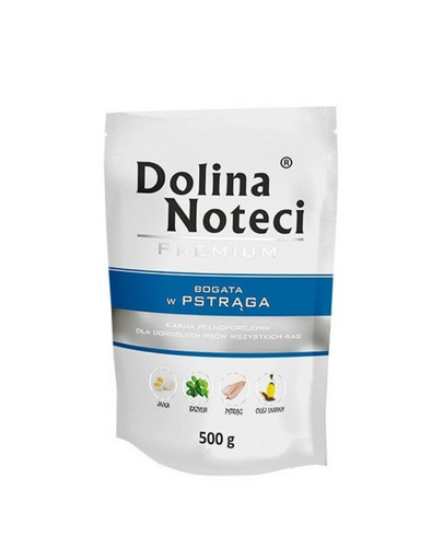 DOLINA NOTECI Premium Bogata in pastrav pentru caini 10 x 500 g