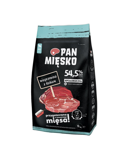 PAN MIĘSKO Hrana uscata caini adulti talie foarte mare, cu mistret 3 kg