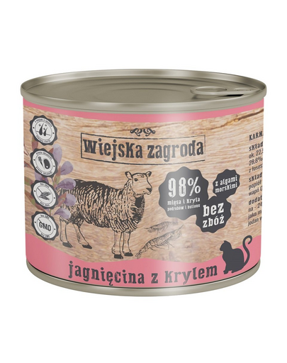 WIEJSKA ZAGRODA Adult Miel si krill 200 g conserva hrana pisica