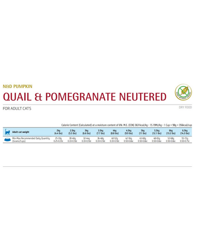 N&D Cat Pumpkin Neutered Quail & Pomegranate 300 g