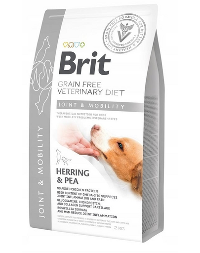 BRIT Veterinary Diets Dog Mobility Dieta veterinara pentru caini adulti cu afectiuni articulare 2 kg
