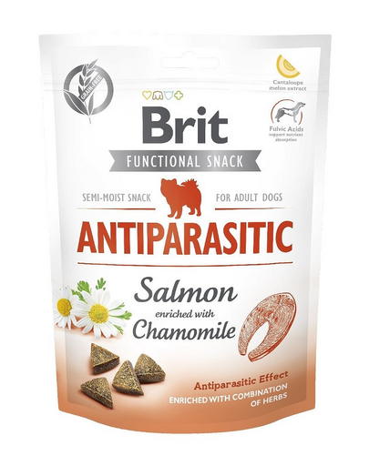 BRIT Care Dog Functional snack antiparasitic 3x150 g recompense antiparazitare cu somon