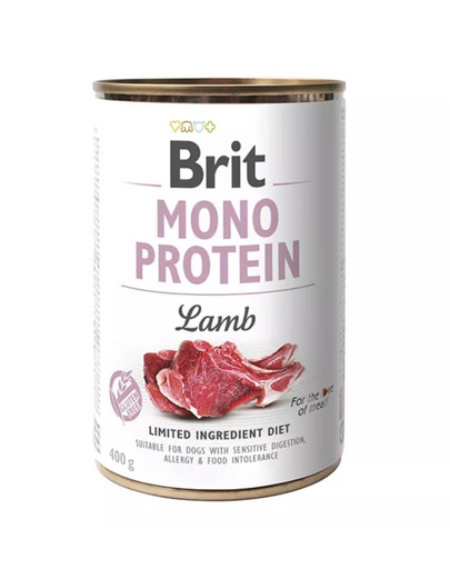 BRIT Mono Protein Lamb 400 g Hrana umeda pentru caini, cu miel