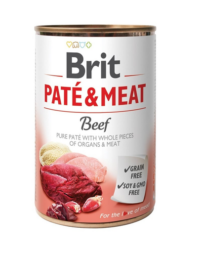 BRIT Pate&Meat beef 400 g Hrana umeda caini, pateu cu vita