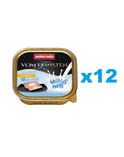 ANIMONDA Vom Feinsten Adult Milk Center with Chicken&Yoghurt 12x100 g pui si iaurt