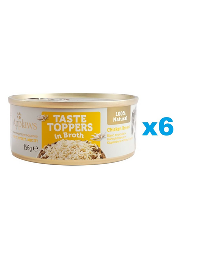 APPLAWS Taste Toppers Conserve pentru caine, cu piept de pui in sos 6x156 g