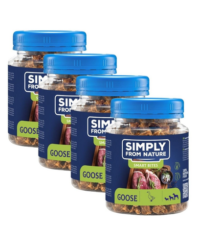SIMPLY FROM NATURE Smart Bites pachet snack caini 4x130 g cu gasca