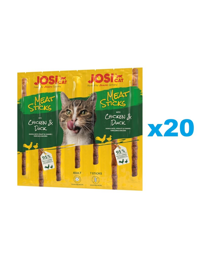 JOSERA JosiCat Meat Sticks batoane cu pui si rata pentru pisici 20x35g