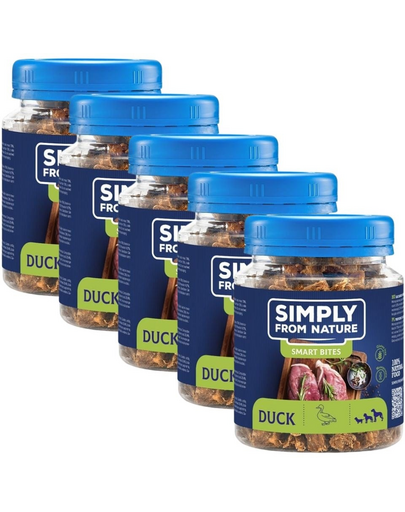 SIMPLY FROM NATURE Smart Bites cuburi cu rata 5x130 g recompense caini