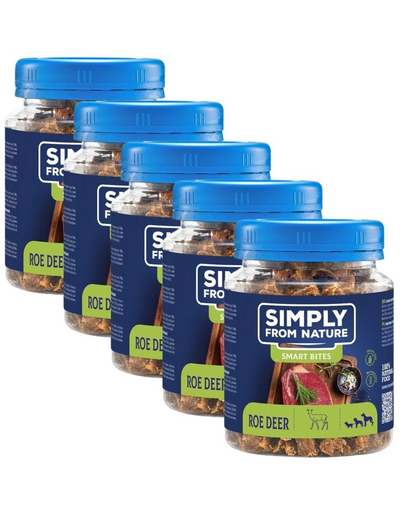 SIMPLY FROM NATURE Smart Bites Dog training treats 5x130 g din caprioara