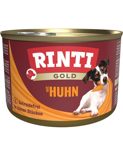 RINTI Gold Chicken Mini pui hrana pentru caini de rase mici 185 g