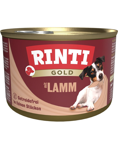 RINTI Gold Lamb Mini miel conserva hrana caine 185 g