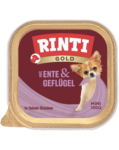 RINTI Gold Duck&Poultry Mini rata si pasare conserva hrana pentru caini 100 g