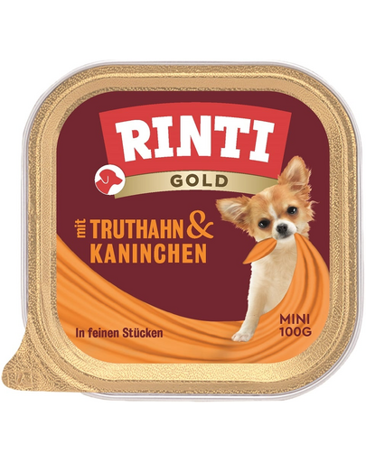 RINTI Gold Turkey&Rabbit Mini curcan si iepure pentru caini 100 g