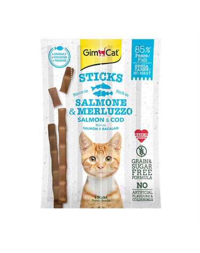GIMCAT Sticks Salmon&Trout 4buc. batoane pisici, cu somon si pastrav