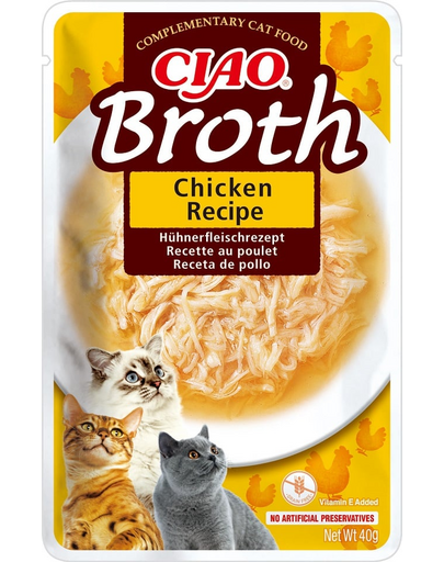 INABA CIAO Broth Hrana lichida pisici, cu pui 40 g
