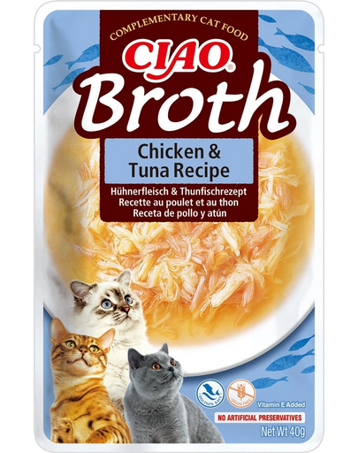 INABA CIAO Broth pui si ton supa pentru pisici 40g
