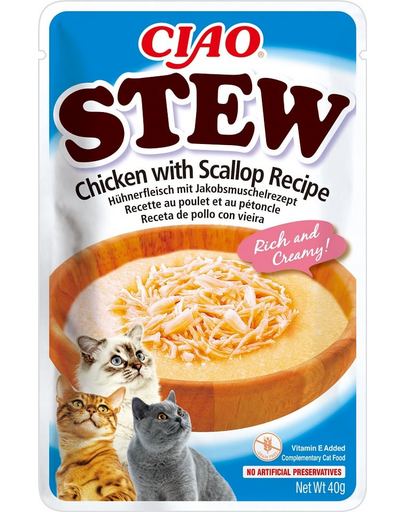 INABA CIAO Stew pui si scoici plic hrana pisici 40g