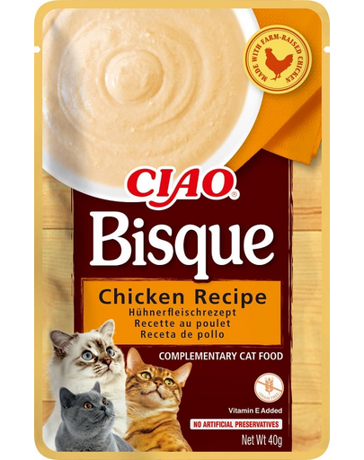 INABA CIAO Bisque Supa crema de pui pentru pisici 40g