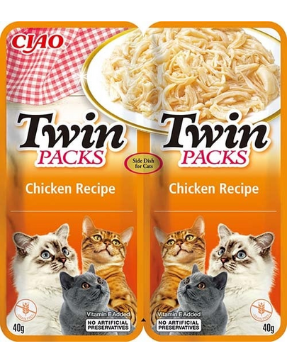 INABA Twin hrana umeda pui in supa pentru pisici 2x40 g