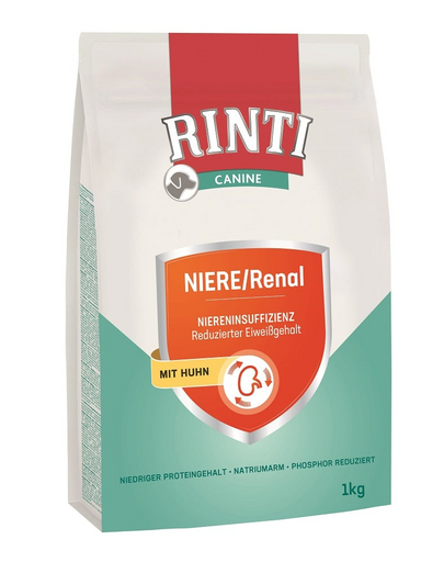RINTI Canine Niere/Renal Chicken cu pui 1 kg hrana pentru caini
