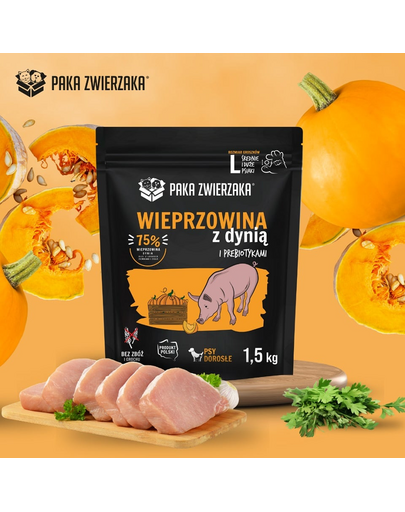 PAKA ZWIERZAKA Seventh Heaven hrana uscata caini, porc si dovleac L 1,5 kg