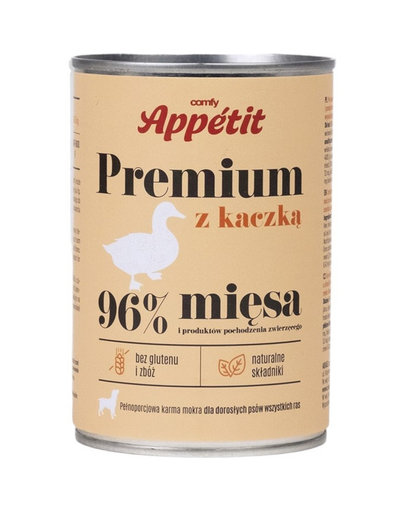 COMFY APPETIT PREMIUM Mancare umeda pentru caini, cu rata 400 g