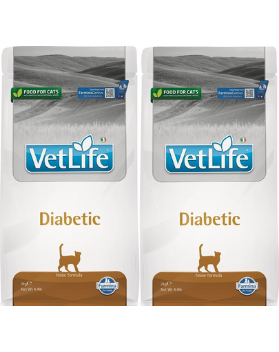 FARMINA Vet Llife Diabetic Cat 2 x 2 kg hrana uscata pentru pisici cu diabet