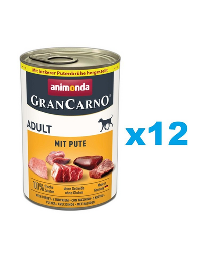 ANIMONDA GranCarno Adult curcan 12x400g hrana caine adult