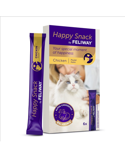 FELIWAY Happy Snack 6x15 g snack cremos pentru pisici