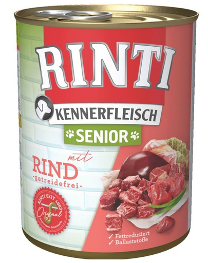 RINTI Kennerfleish Senior Beef 400 g Conserva hrana umeda caini seniori, cu vita