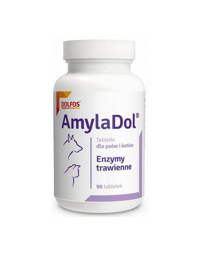 DOLFOS AmylaDol 90 tab. supliment digestiv pentru caini si pisici