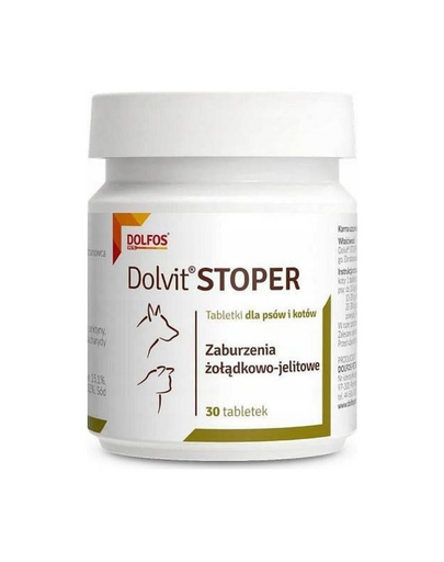 DOLFOS Dolvit Stoper 30 tab. supliment pentru diareea la caini si pisici