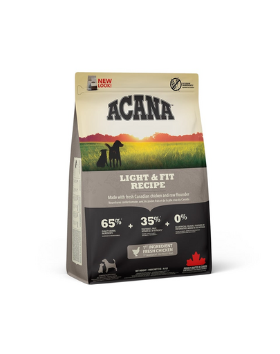 ACANA Light & Fit Dog hrana uscata caini adulti supraponderali 2 kg