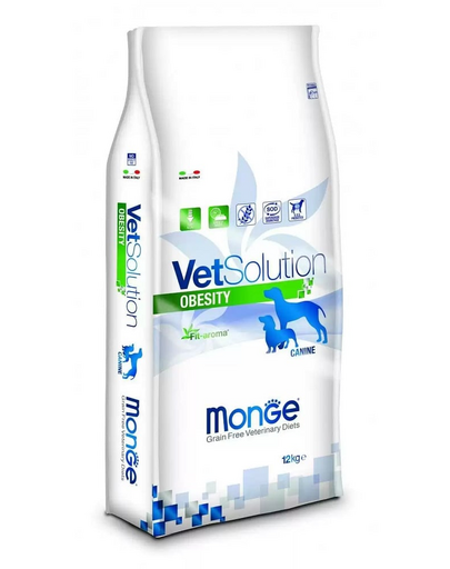 MONGE Vet Solution Dog Obesity 12 kg hrana dietetica pentru caini, pentru reducerea greutatii excesive