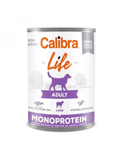 CALIBRA Dog Life Adult Lamb 400 g cu miel hrana pentru caini
