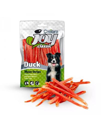 CALIBRA Dog Joy Classic Duck Strips 80 g fasii din rata pentru caini