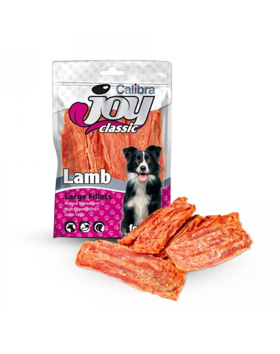CALIBRA Dog Joy Classic Large Lamb Fillets 80 g fileuri mari de carne de miel pentru caini